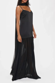 Adjustable Strap Maxi Cami Dress with Scarf — view 11