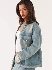 Button Up Denim Jacket and Jeans Set - Effortless Style — view 10