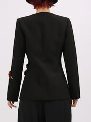 Embroidered Long Sleeve Blazer — view 10
