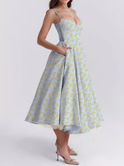 Sweetheart Neck A-Line Midi Dress — view 25
