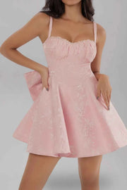 Satin Mini Cami Dress with Bow - Effortless Elegance — view 1