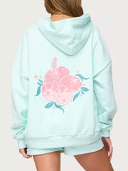Drop Shoulder Graphic Hoodie with Kangaroo Pocket — view 18