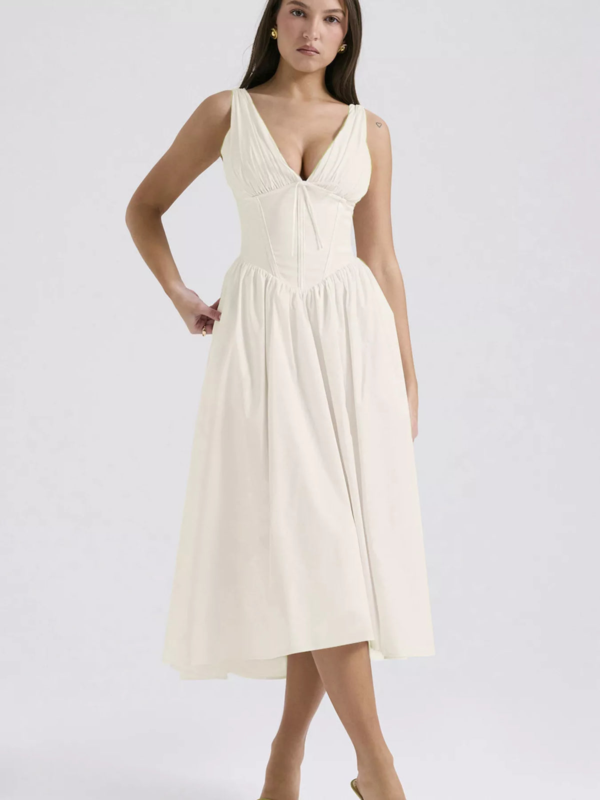 V-Neck Sleeveless Midi Dress — view 20