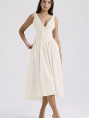 V-Neck Sleeveless Midi Dress — view 20
