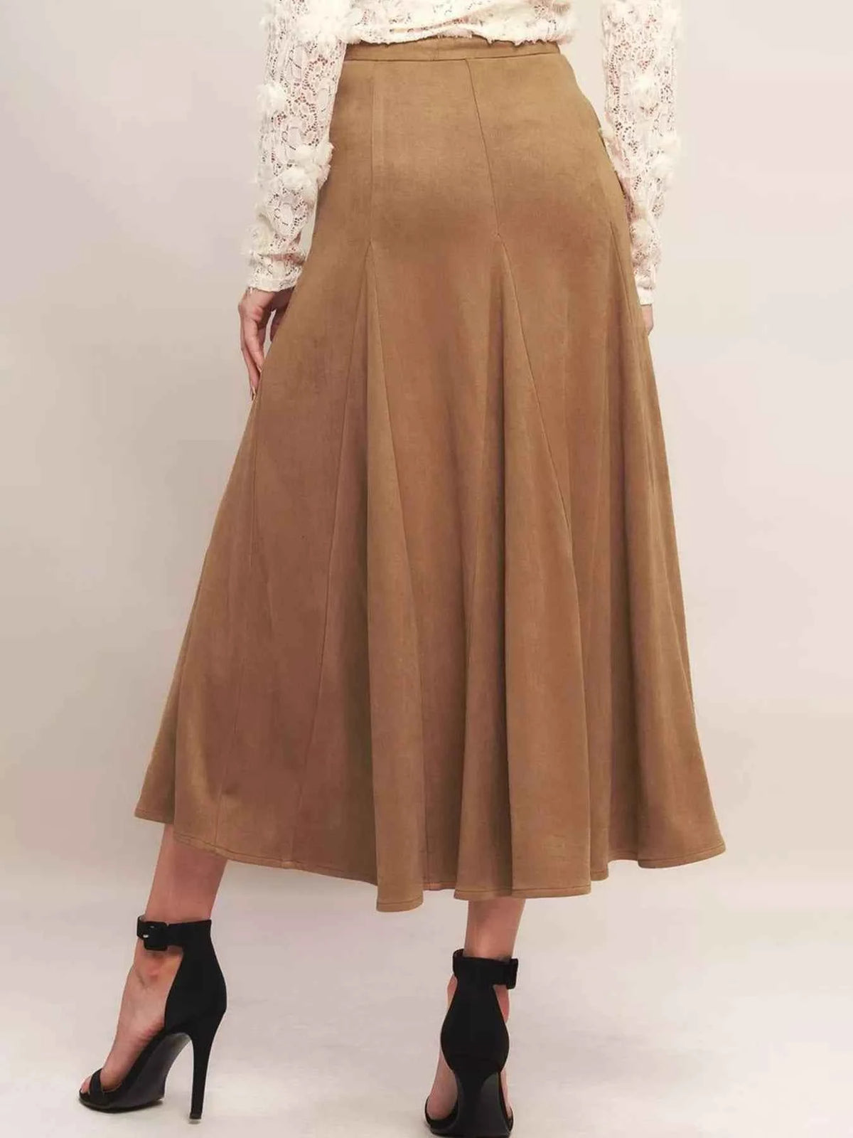 Flowy A-Line Midi Skirt — view 3