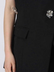 Stylish Flower Sleeveless Vest and Skirt Set for Effortless Elegance — view 5