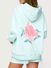 Drop Shoulder Graphic Hoodie with Kangaroo Pocket — view 17