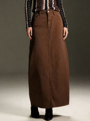 Raw Hem Maxi Denim Skirt - Effortless Style & Comfort — view 15