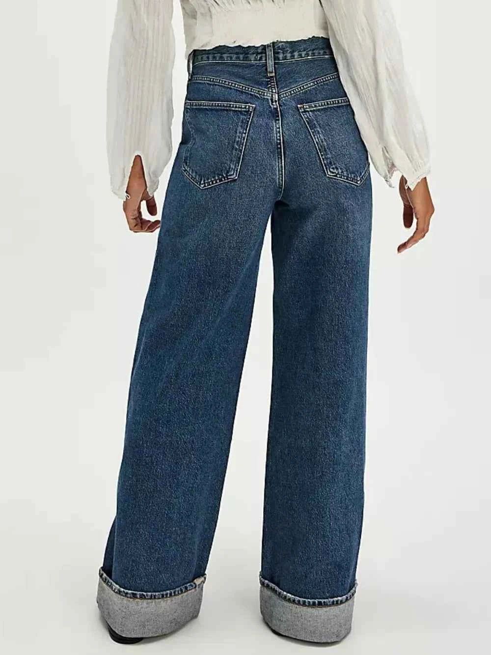 Cuffed Jeans with Pockets for Effortless Style — view 3
