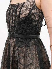 Lace Square Neck Midi Dress — view 2