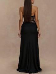 Halter Neck Lace Trimmed Maxi Dress — view 9