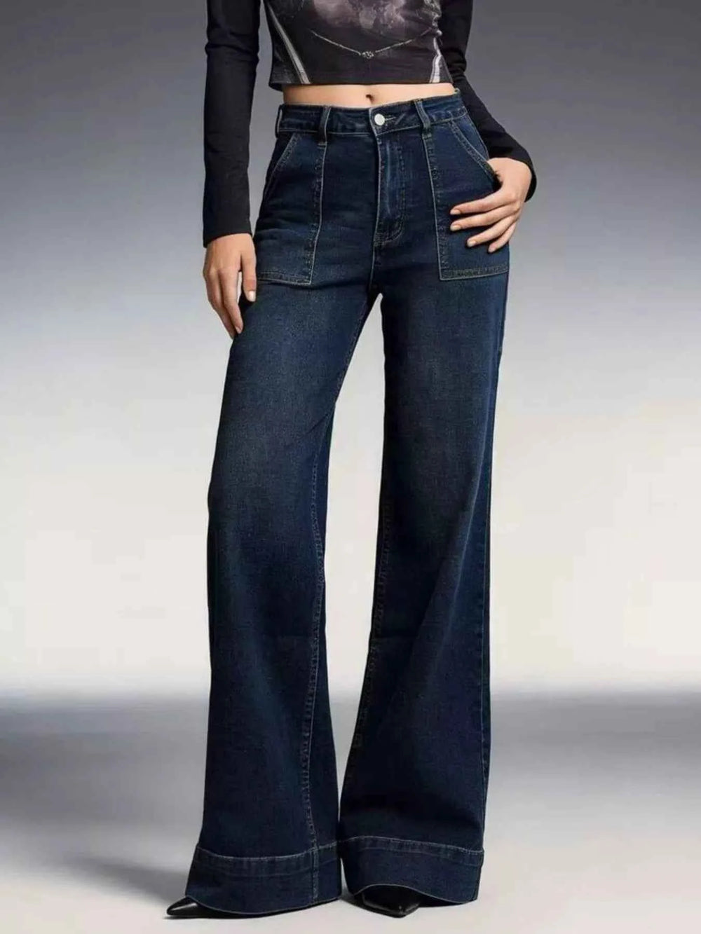 High-Waisted Flare Leg Jeans for Effortless Style