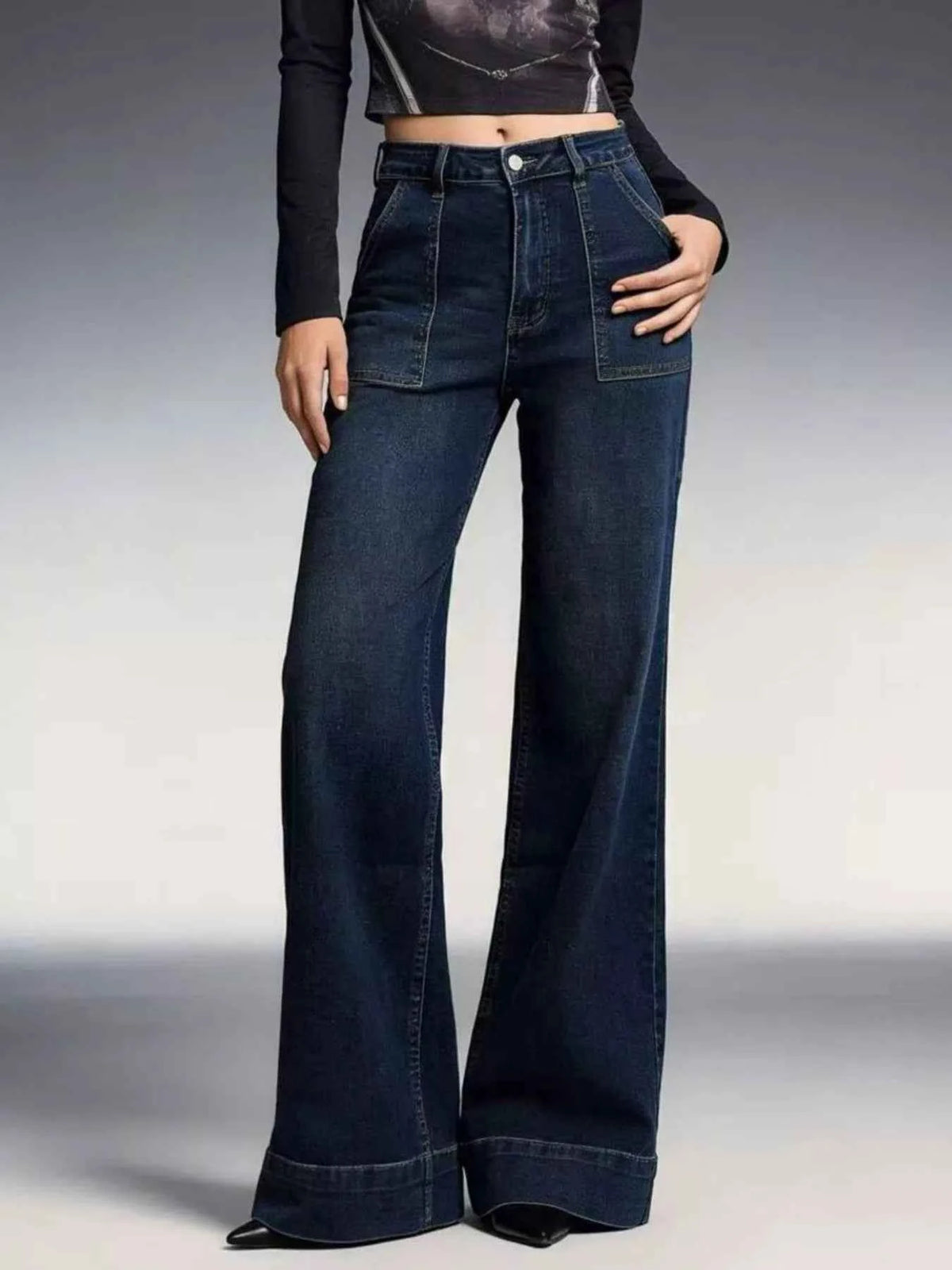 High-Waisted Flare Leg Jeans for Effortless Style