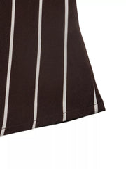 Striped Long Sleeve Belted Shirt Dress — view 12