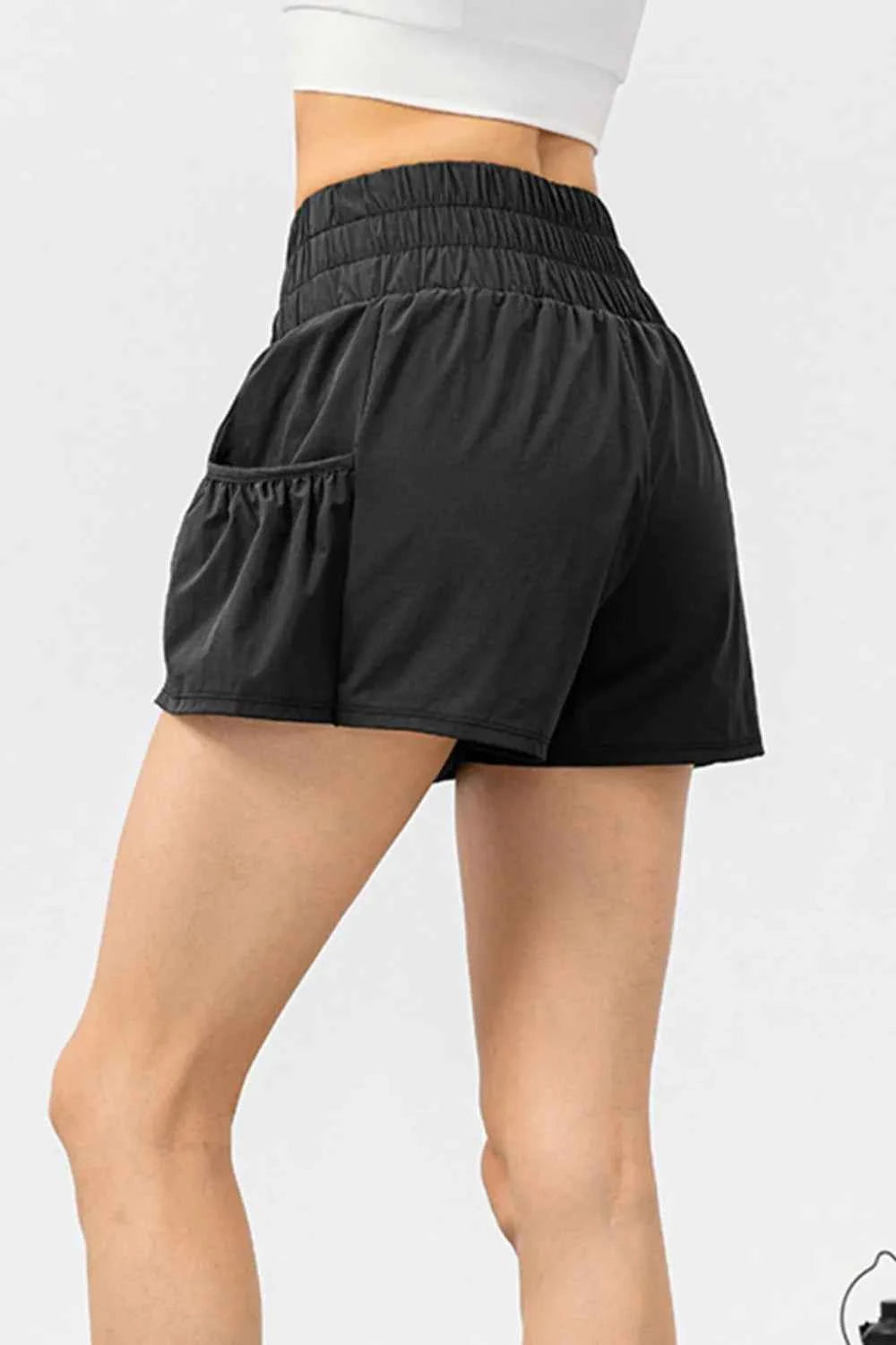 Elastic Waist Pocketed Active Shorts for Ultimate Comfort — view 7
