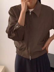 Zip Up Long Sleeve Jacket - Your Perfect Layering Essential — view 5