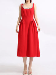 Flower Scoop Neck Sleeveless Dress — view 8