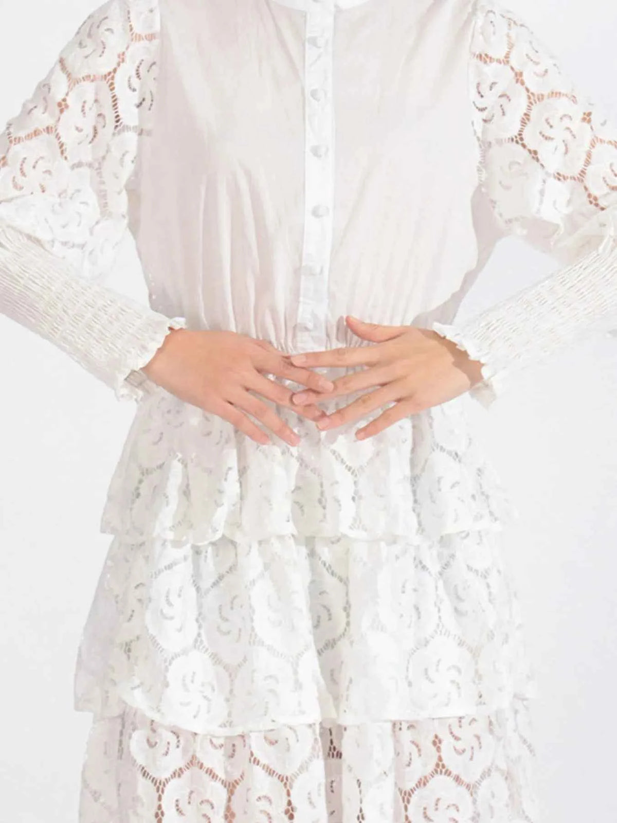 Lace Layered Long Sleeve Dress — view 4