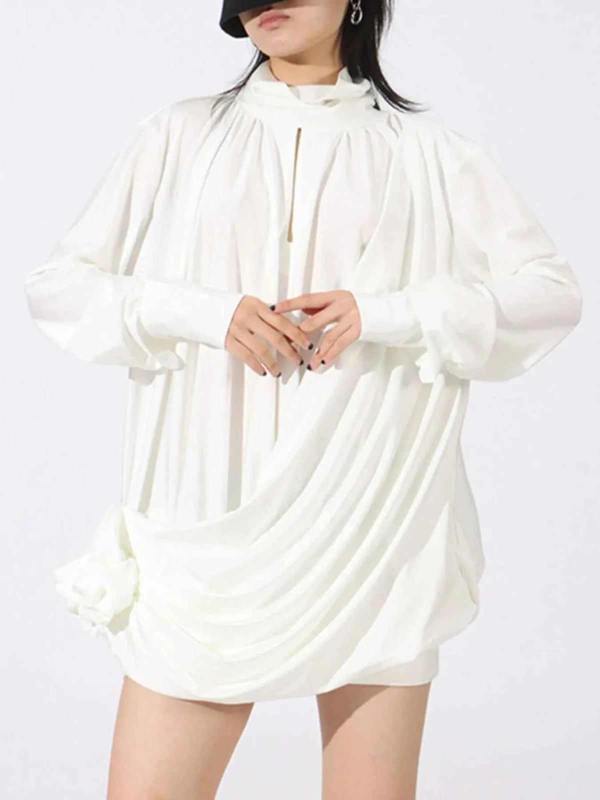 Ruched Long Sleeve Mini Dress — view 2