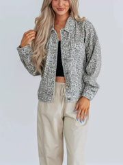 Leopard Button Up Denim Jacket - Stylish & Versatile — view 5