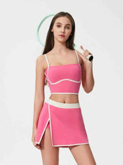 Contrast Trim Square Neck Active Cami - Stylish Comfort for Every Move — view 5