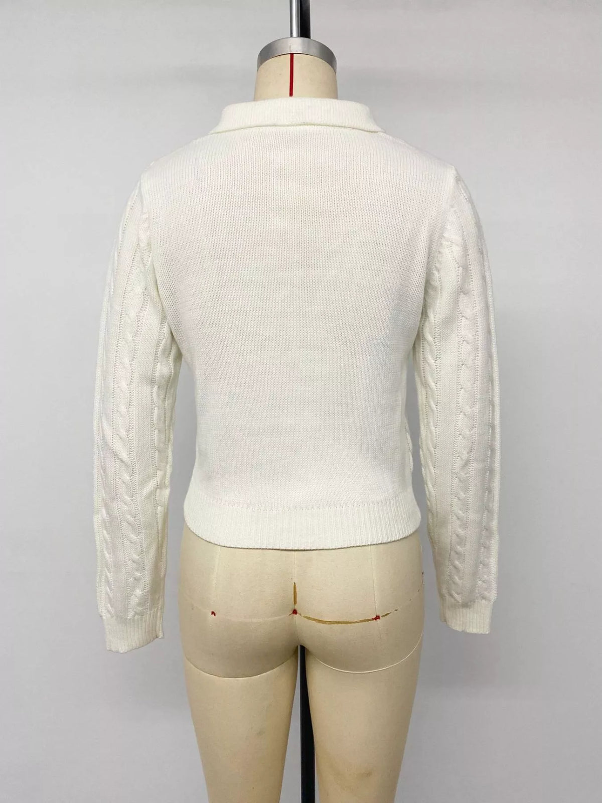 Cable Knit Long Sleeve Sweater — view 14