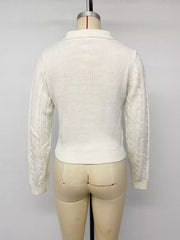 Cable Knit Long Sleeve Sweater — view 14