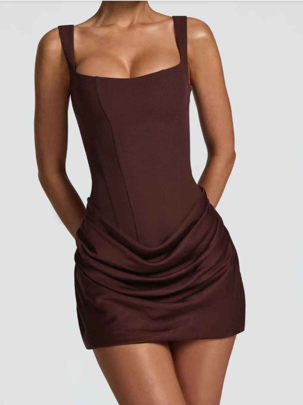 Ruched Sleeveless Mini Dress — view 5