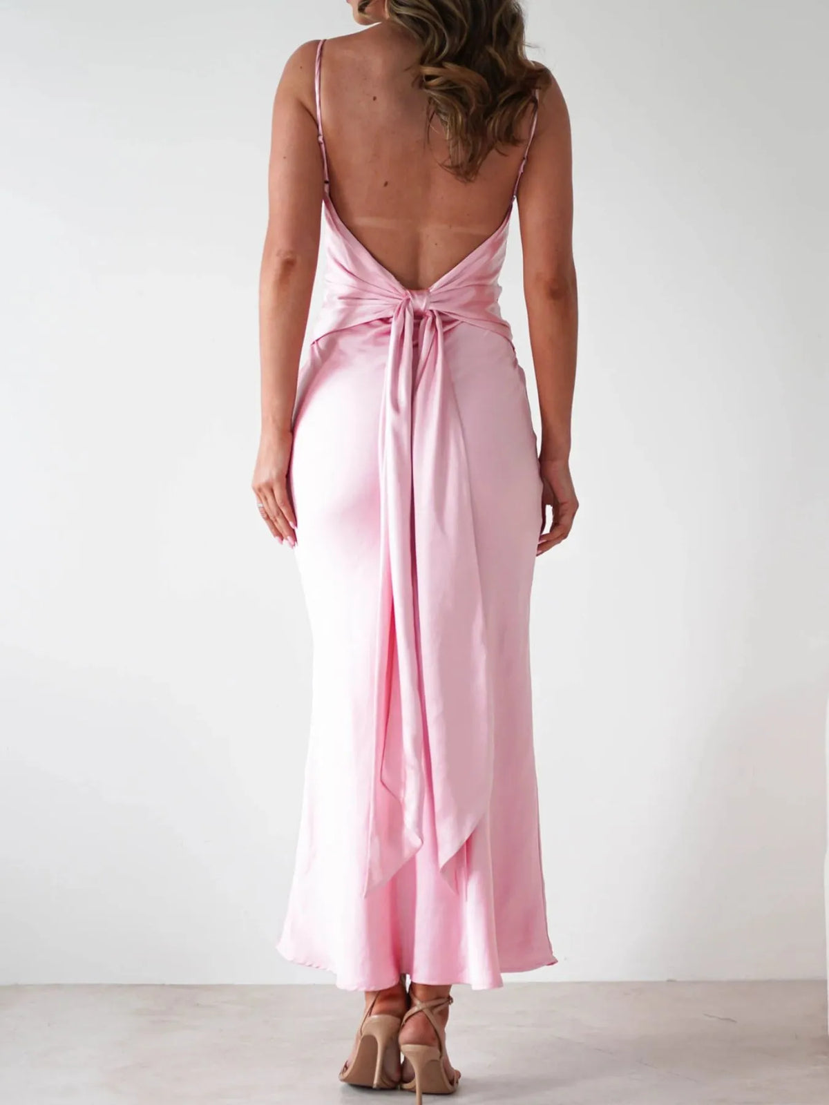 Satin Backless Cami Dress — view 21
