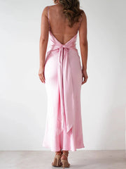Satin Backless Cami Dress — view 21