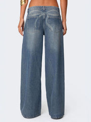 Vintage Wash Wide Leg Jeans - Timeless Style & Comfort — view 5