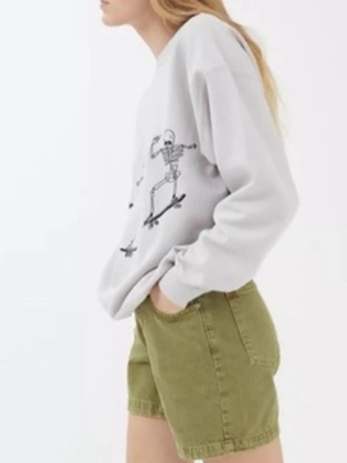 Skeleton Graphic Oversized Sweatshirt — view 7
