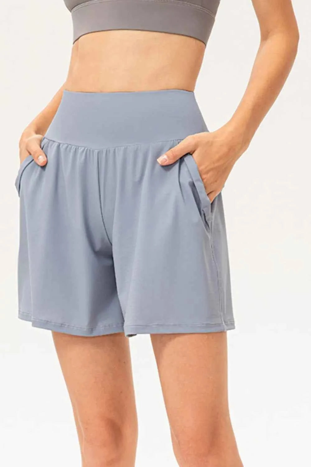 Pocketed Elastic Waist Active Shorts for Ultimate Comfort — view 11