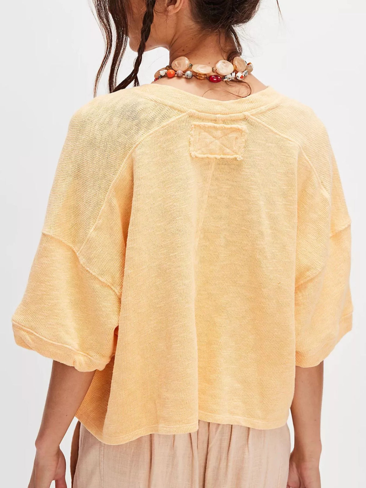Button-Front Half Sleeve Cardigan — view 10