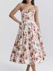 Sweetheart Neck A-Line Midi Dress — view 18