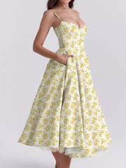 Sweetheart Neck A-Line Midi Dress — view 22