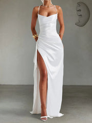 Slit Crisscross Back Maxi Cami Dress — view 11