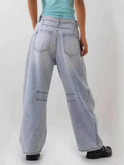 Distressed Wide Leg Jeans: Effortless Style Meets Comfort — view 5