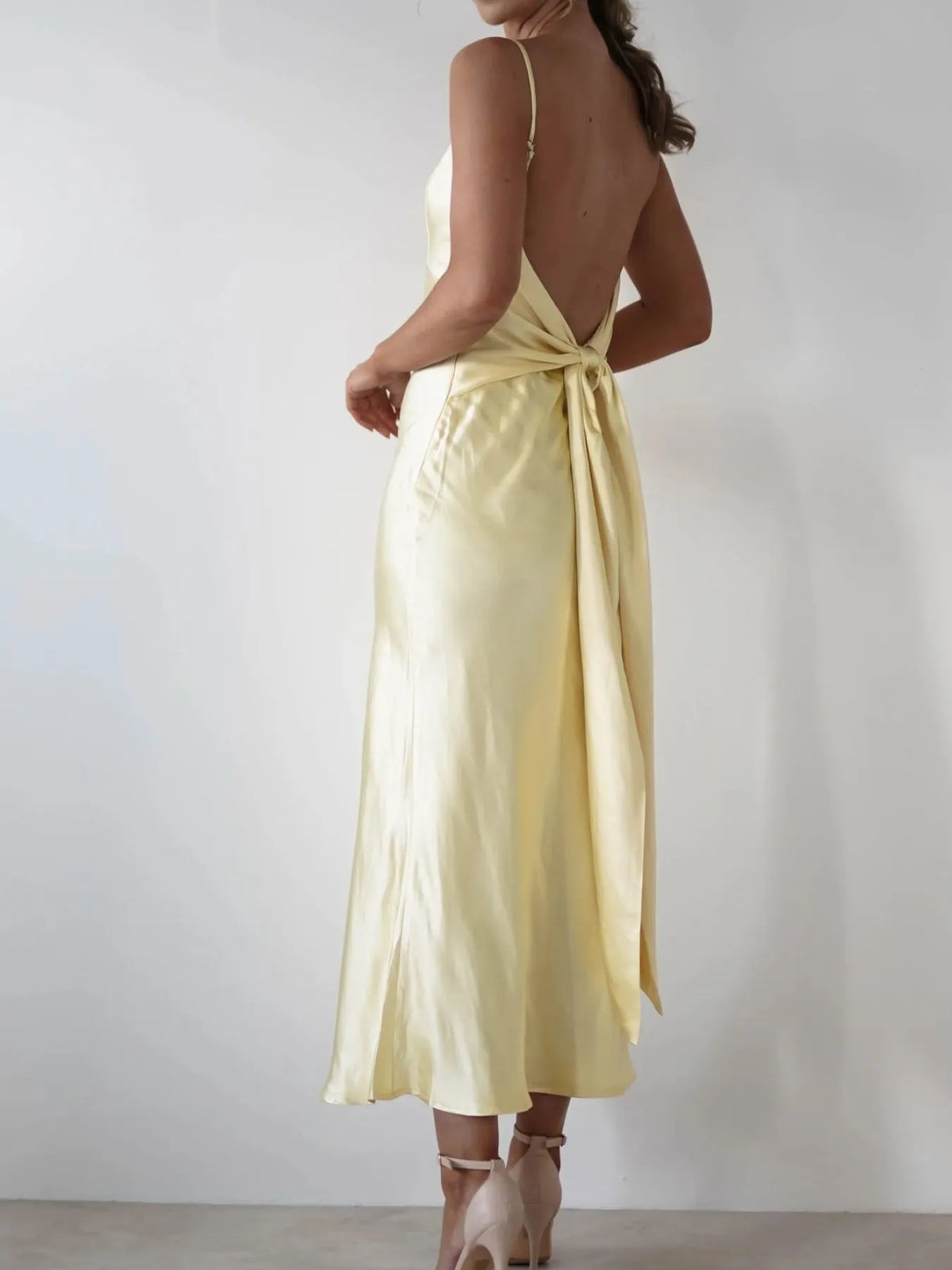 Satin Backless Cami Dress — view 14