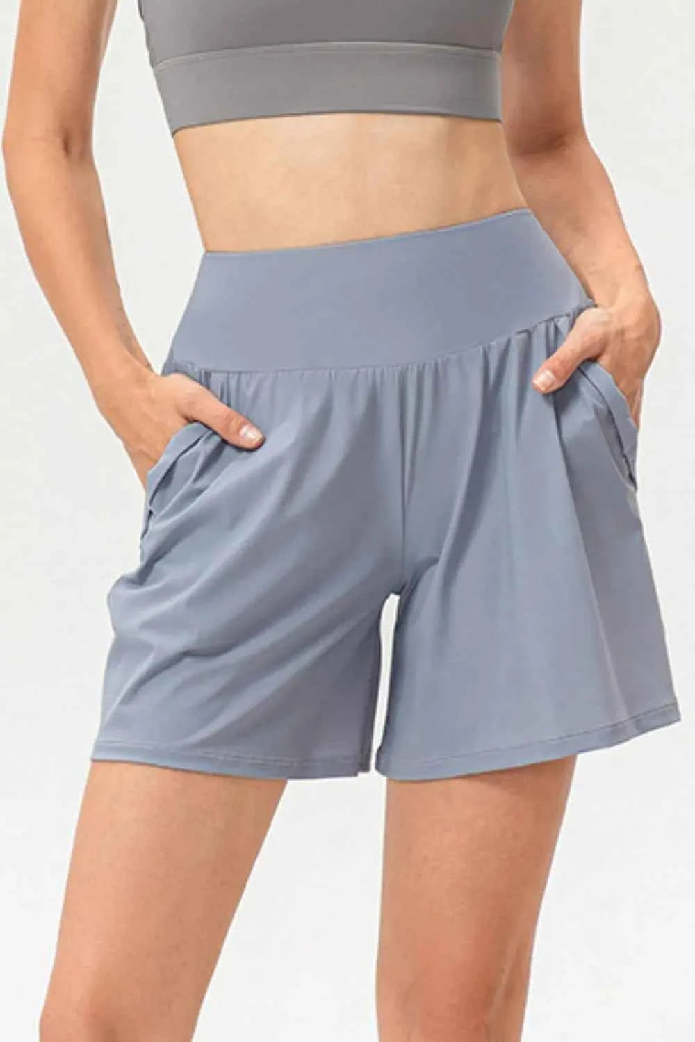 Pocketed Elastic Waist Active Shorts for Ultimate Comfort — view 12
