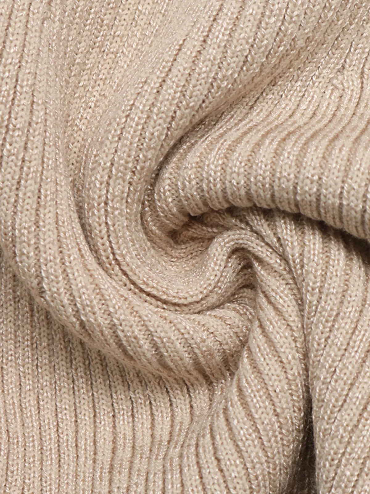 Ribbed Mock Neck Flare Sleeve Sweater Dress — view 10
