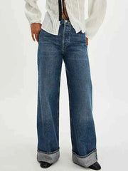 Cuffed Jeans with Pockets for Effortless Style — view 1
