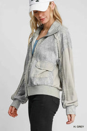 Two-Way Jacquard Zip-Up Jacket – Elevate Your Style — view 3
