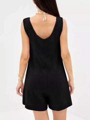 Casual Button-Down Sleeveless Romper — view 17