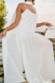 Adjustable Strap Maxi Cami Dress with Scarf — view 14