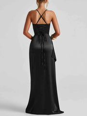 Slit Crisscross Back Maxi Cami Dress — view 4