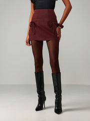 Tie-Side Mini Skirt — view 4