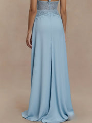 Halter Neck Lace Trimmed Maxi Dress — view 6