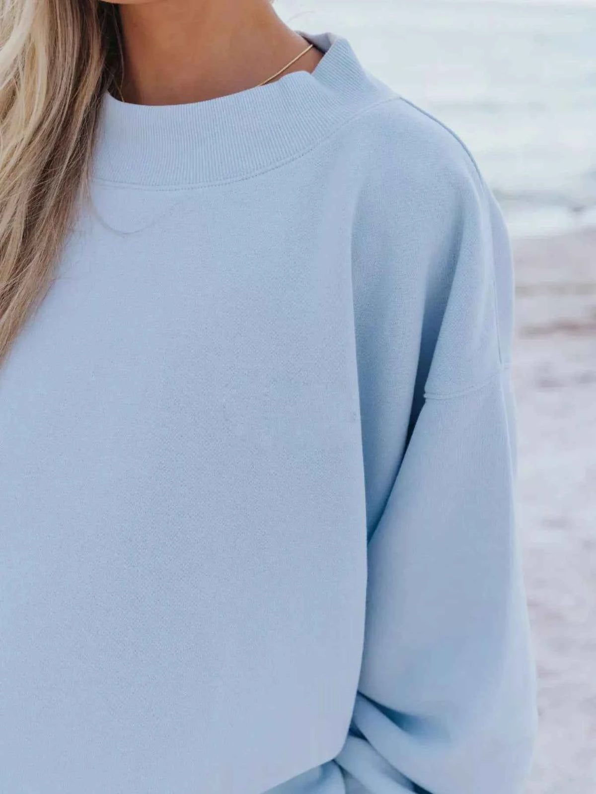 Relaxed Fit Round Neck Sweatshirt and Shorts Set for Ultimate Comfort — view 12