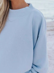 Relaxed Fit Round Neck Sweatshirt and Shorts Set for Ultimate Comfort — view 12